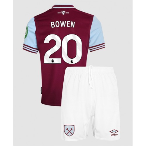 Fotbalové Dres West Ham United Jarrod Bowen #20 Dětské Domácí 2024-25 Krátký Rukáv (+ trenýrky)